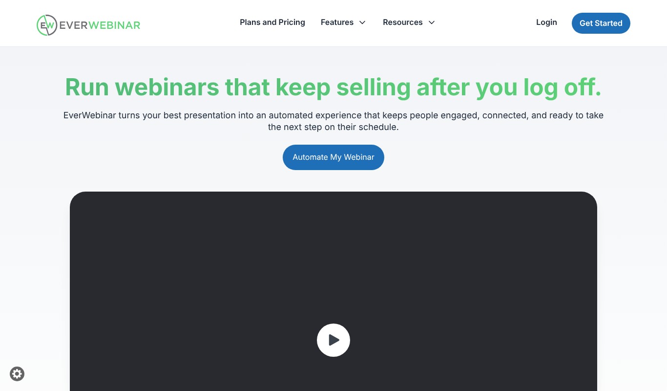EverWebinar homepage